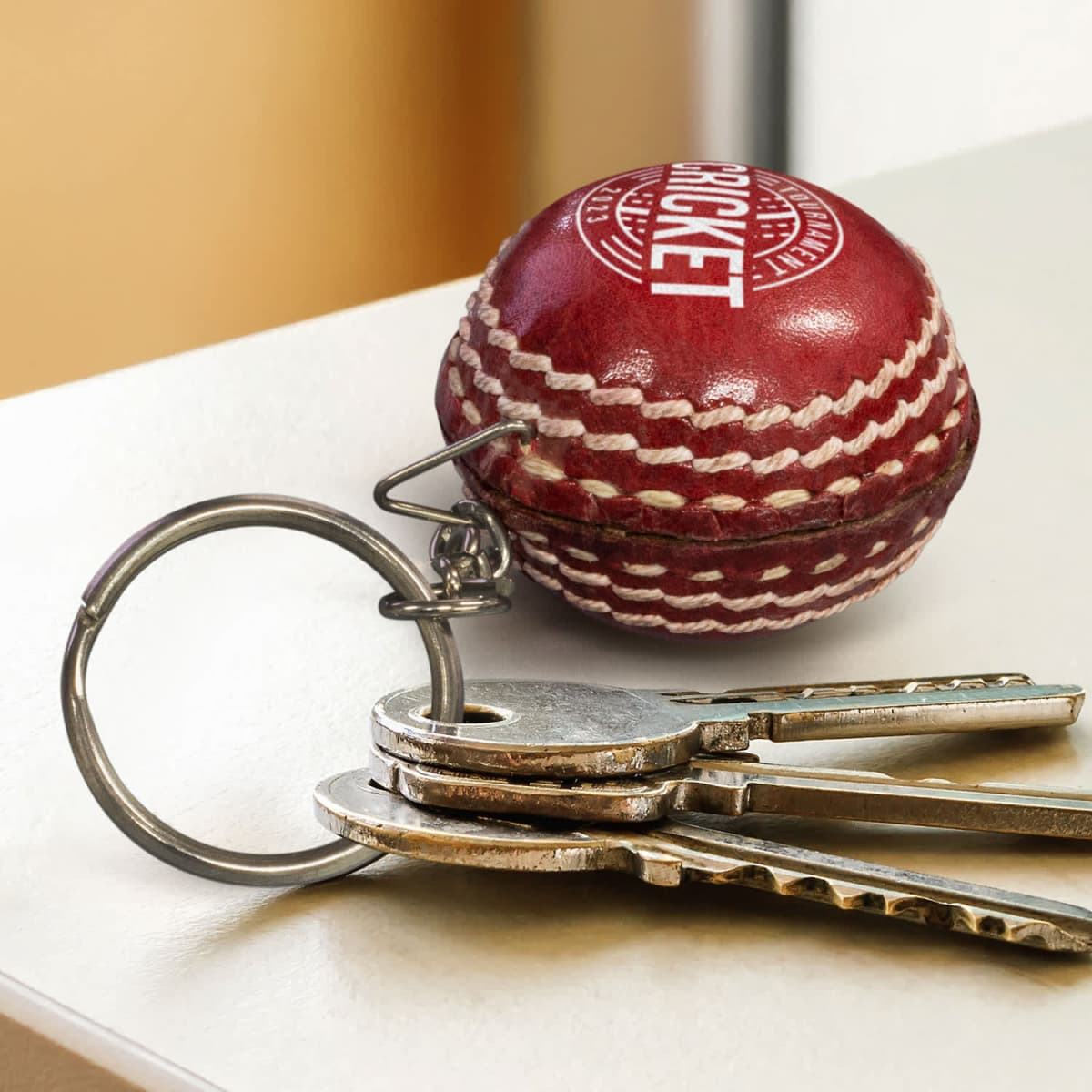 Cricket Ball Key Ring • ASB Branded Merchandise