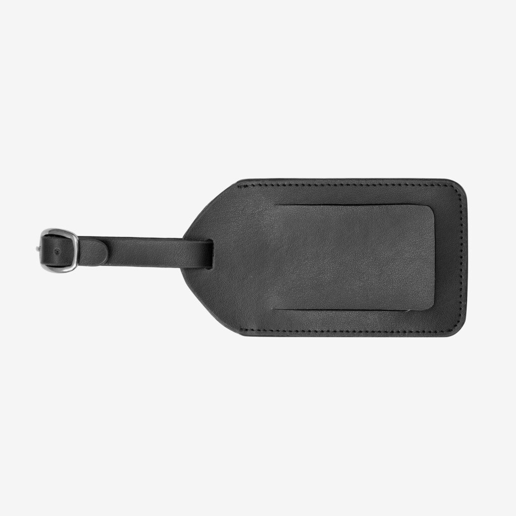 Corban & Blair Leather Luggage Tag Black • ASB Branded Merchandise