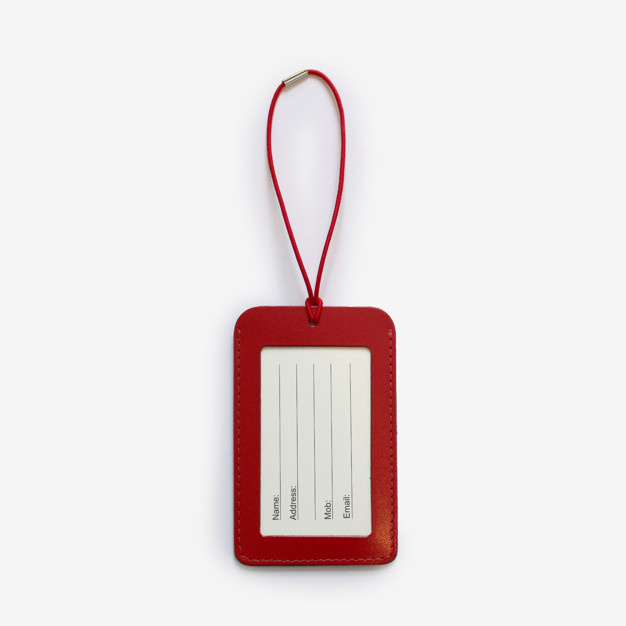 Corban & Blair Aus Made Recycled Leather Luggage Tag Red • ASB