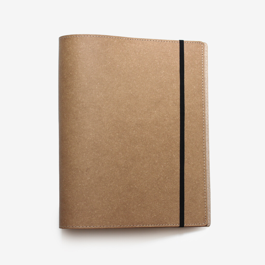 Corban & Blair A5 Aus Made Recycled Leather Ring Binder Natural Kraft