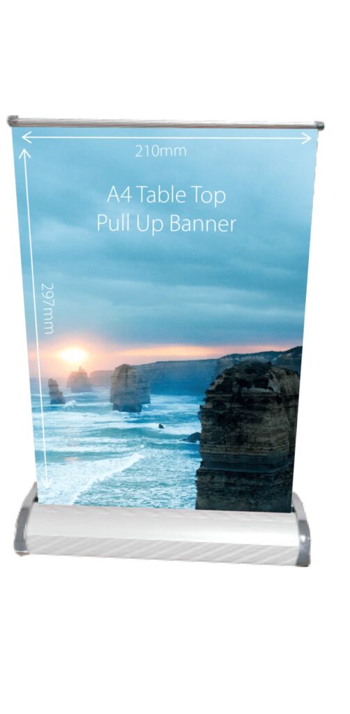Table top pull up banner asb branded merchandise