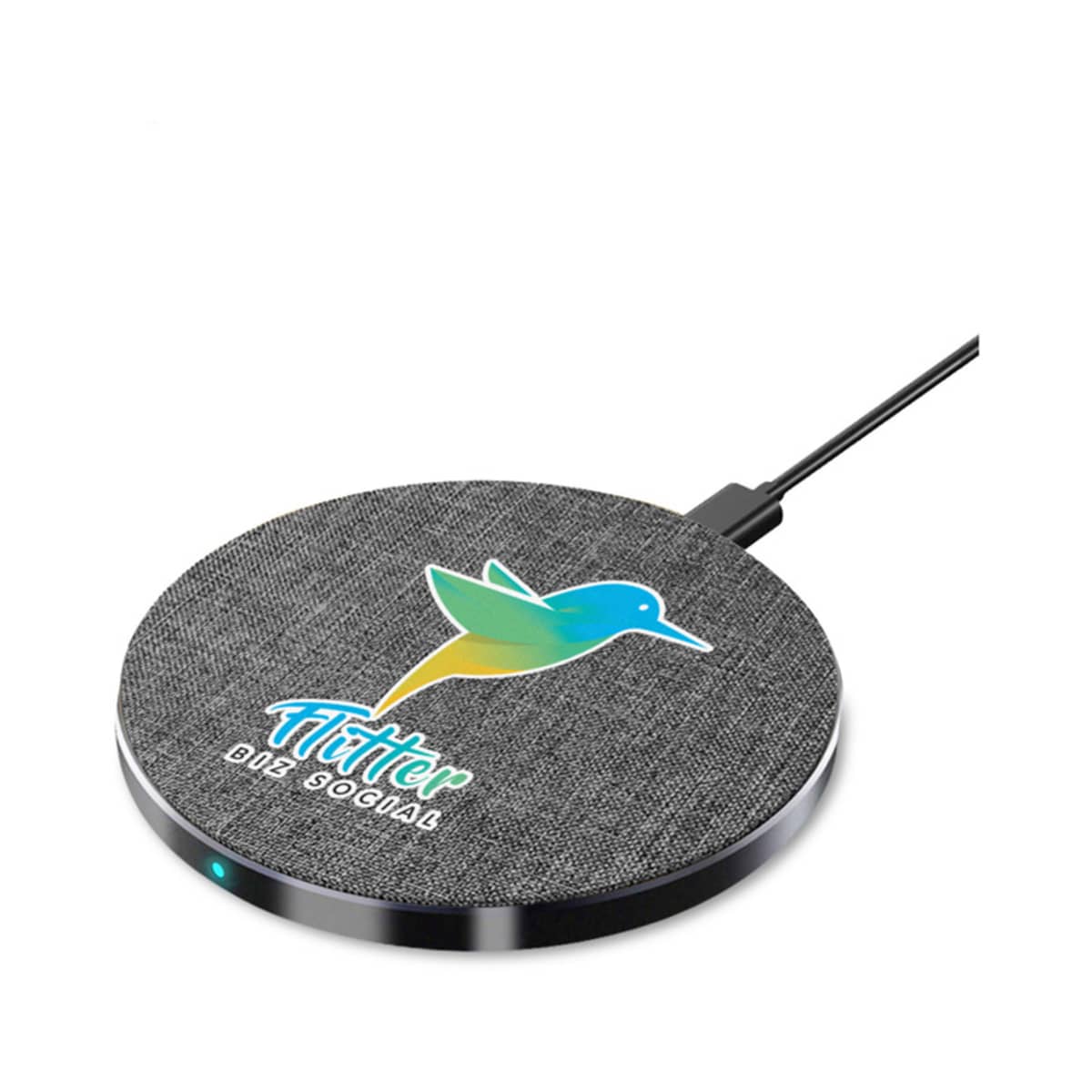 Tweed Fast Wireless Charger Round • ASB Branded Merchandise