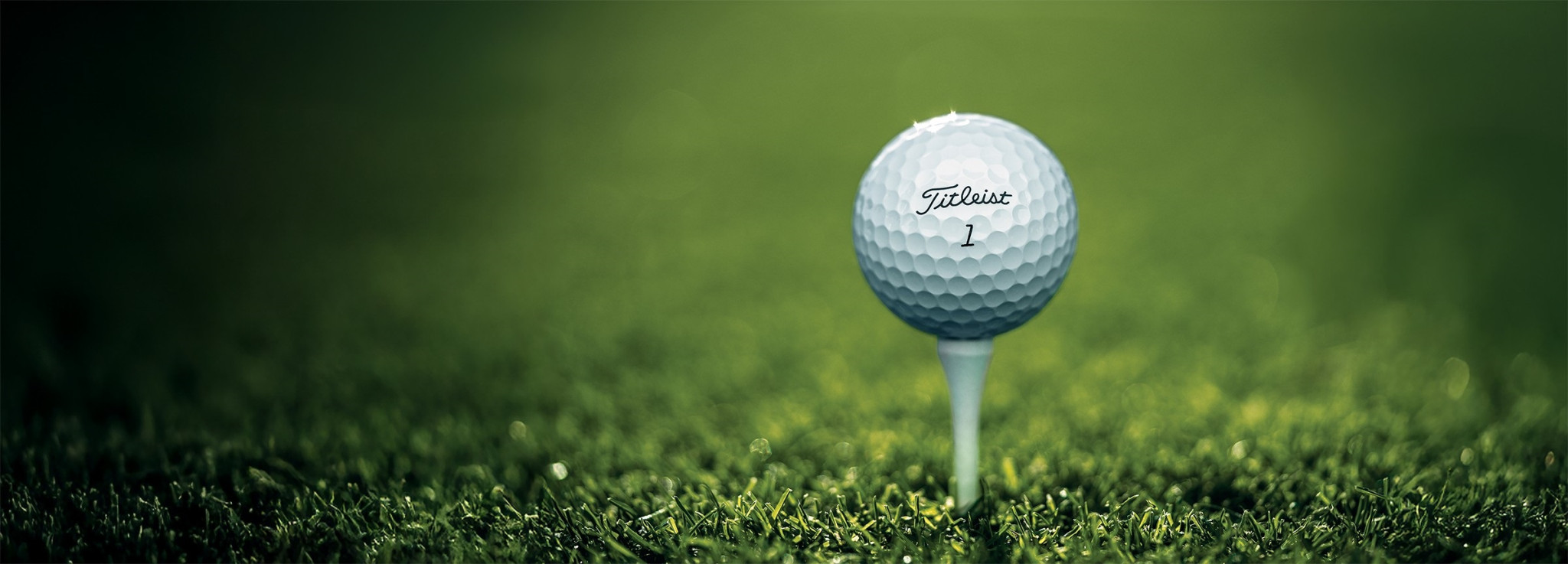 Titleist golf ball on tee